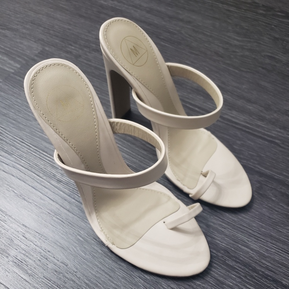 Missguided Mules Nude Barely There Sandal Minimal